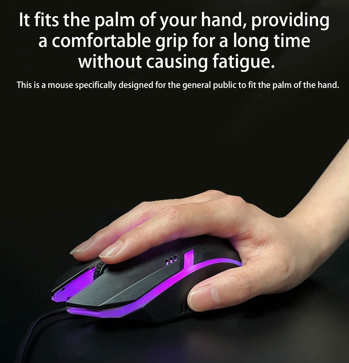 AOC KM100 有線 USB 發光鍵鼠套裝,機械手感,遊戲專用