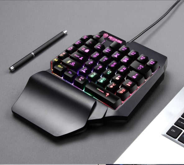 K109 單手遊戲機械鍵盤 左手小鍵盤手機遊戲外接鍵盤