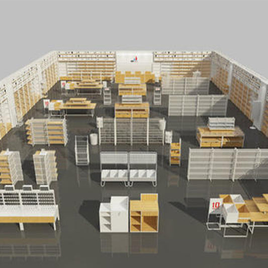 Supermarket shelves metal double-sided four-sided supermarket shelves convenience store mother and baby store shopping mall snack shelves