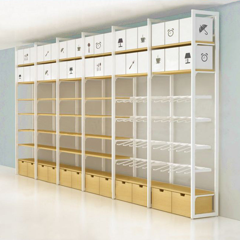 Supermarket shelves metal double-sided four-sided supermarket shelves convenience store mother and baby store shopping mall snack shelves