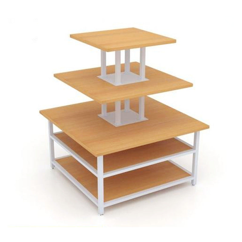 Supermarket shelves metal double-sided four-sided supermarket shelves convenience store mother and baby store shopping mall snack shelves