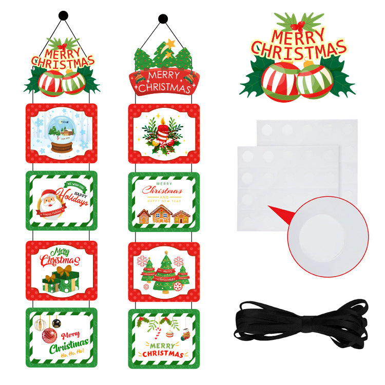 聖誕節裝飾門口掛牌裝飾拉旗拍照道具聖誕節裝飾品 (50件起批)