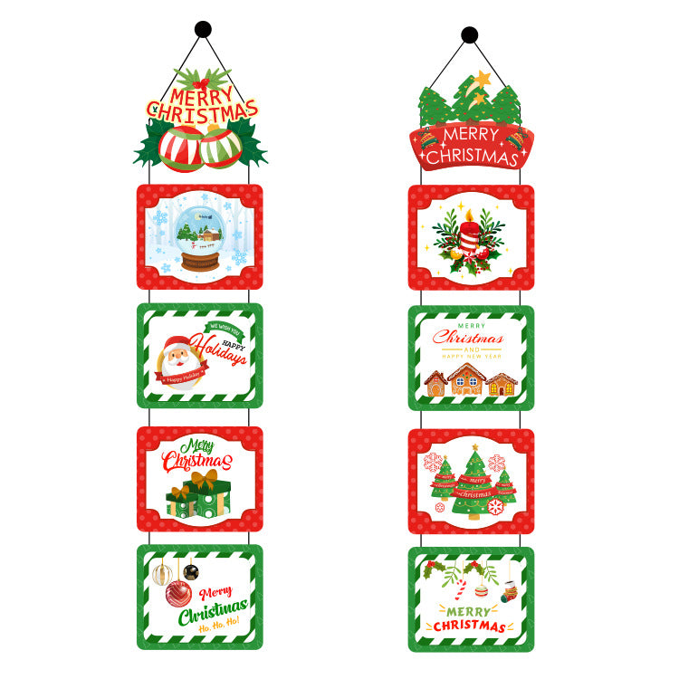 聖誕節裝飾門口掛牌裝飾拉旗拍照道具聖誕節裝飾品 (50件起批)