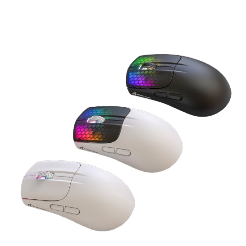 Attack Shark X5RGB,三模無線鼠標,可藍牙、無線、有線連接,輕量設計,適用於電競遊戲