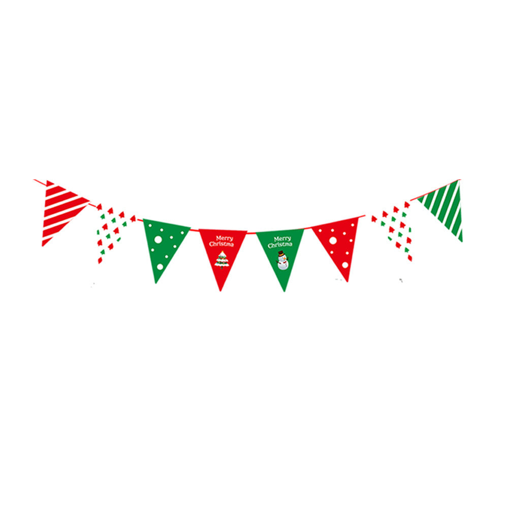 Christmas letter banner, Christmas spiral flower hanging decoration, hotel shopping mall, kindergarten paper fan pennant (minimum order of 10 pieces)