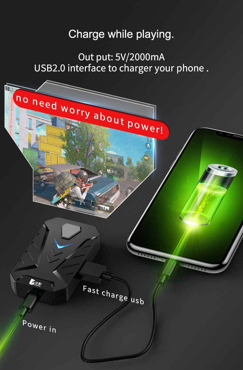 Mixlite 喫雞王座,遊戲手把鍵鼠轉換器,適用於英雄聯盟手遊等遊戲的周邊