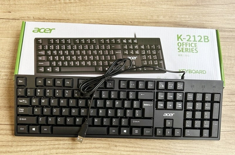 acer OAK960 有線鍵鼠套裝,適用於家用、商務辦公,可連接筆記本、臺式電腦,USB 接口