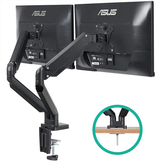 17-32 英寸雙臂臺式支架,雙屏桌面安裝款