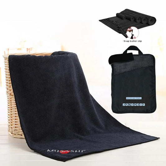 超細纖維強力吸水毛巾!印花 LOGO 定制 帶拉鍊口袋 健身房運動款