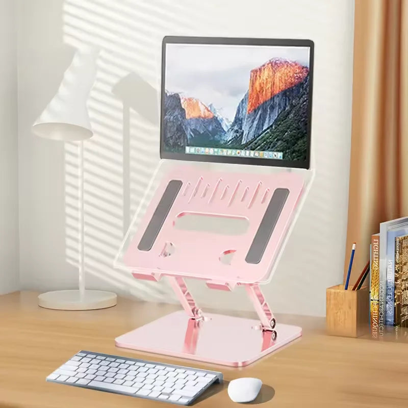 鋁製升降筆記型電腦支架!人體工學可拆卸 輕鬆撐起 17 吋筆電