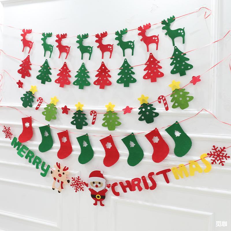 Flag Old Man Wholesale Happy Decoration Christmas Non-Woven Pendant Socks Mall Bla Christmas Santa (Minimum Batch of 12 Pieces)