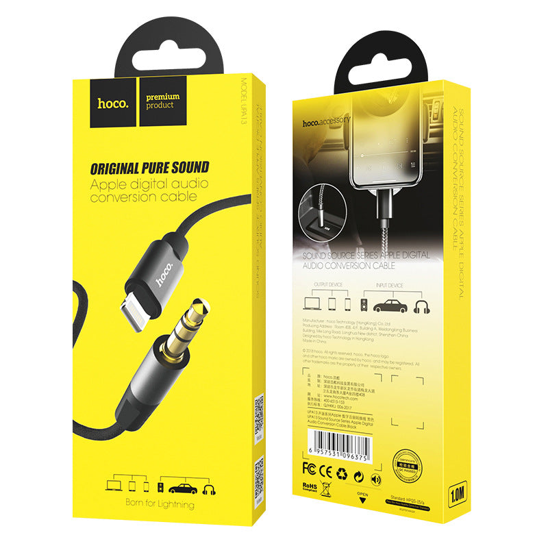 HOCO UPA13 IP to 3.5mm digital conversion cable lighting suitable for Apple audio conversion cable