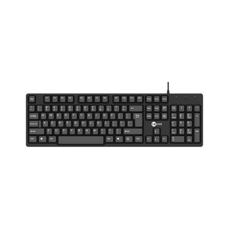 Lecoo KB101有線辦公鍵盤 家用辦公用商務USB鍵盤