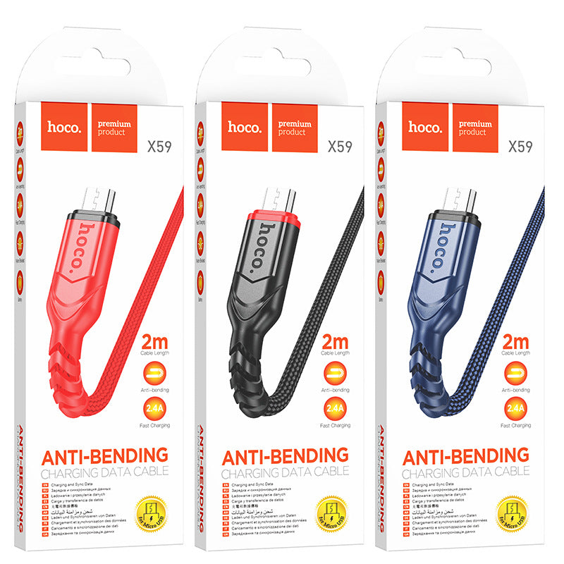 HOCO X59 popular mobile phone charging data cable nylon braided cable suitable for Apple typec extension cable