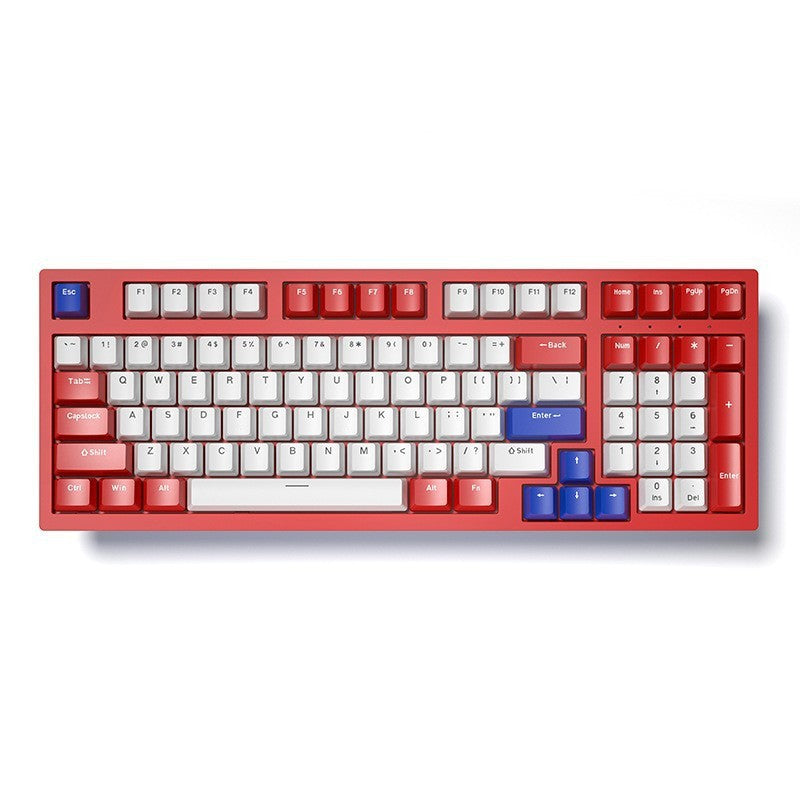 K98 RGB 發光有線機械鍵盤,客製化設計,適用於遊戲電競,採用 Typec 鍵線