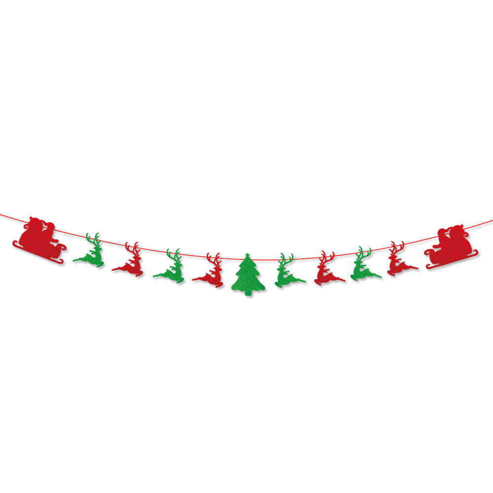 Christmas flags, Christmas decoration flags, felt flags, non-woven banners, Christmas decorations, party supplies (minimum batch of 30 pieces)