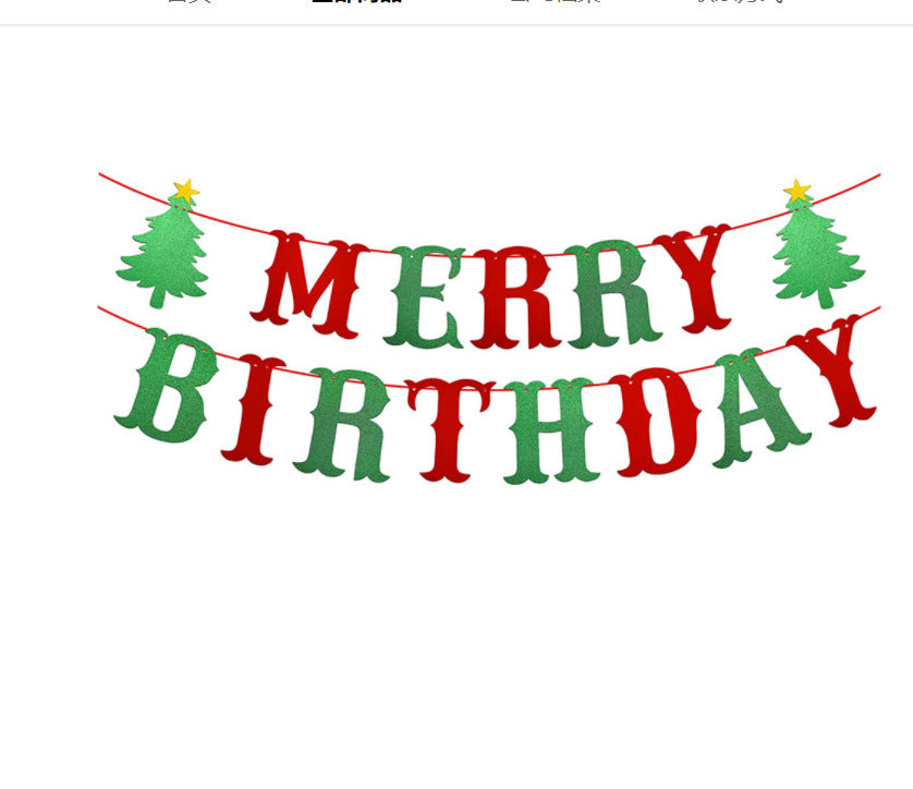 Christmas Paper Flag Party Decoration Birthday Flag Pennant Swallowtail Flag Banner Flower