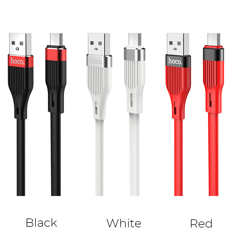 HOCO U72 silicone charging data cable is suitable for Apple iPhone Android type-c durable fast charging