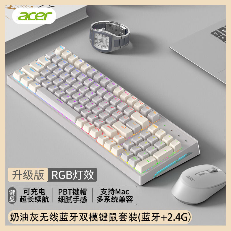 acer OMR-143 無線藍牙雙模鍵鼠套裝,RGB 彩幻燈,可充電,少女拼色