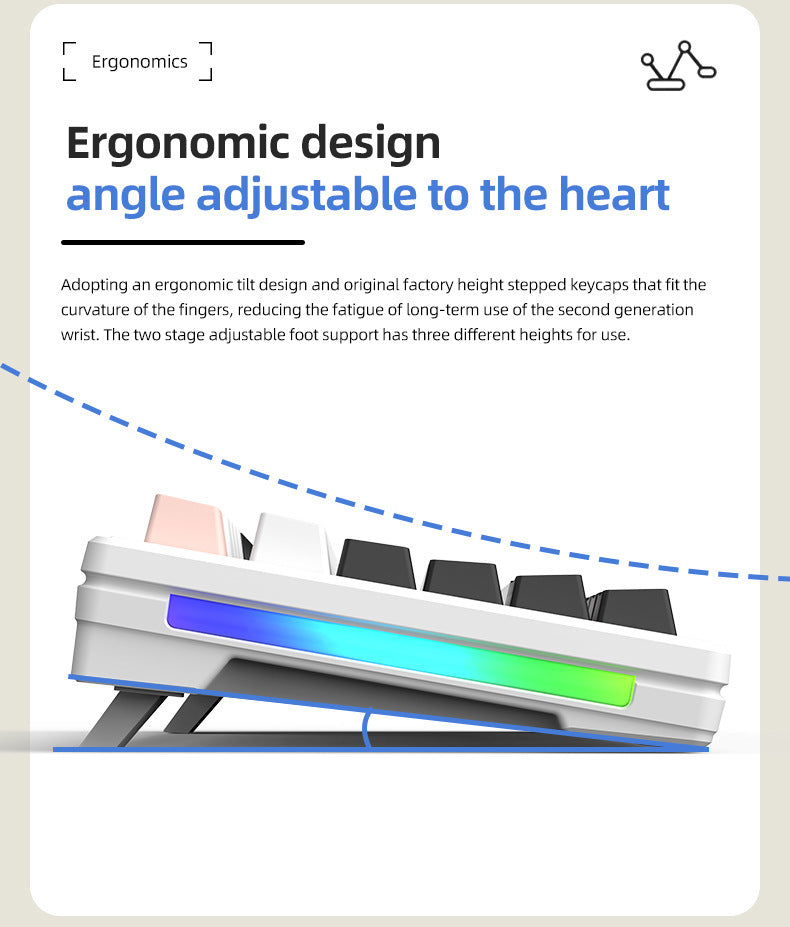 Technology M87 是一款三模無線藍牙機械鍵盤,也支持有線連接,具備 RGB 效果,採用 gasket 結構且支持熱插拔,可客製化,適用於遊戲場景
