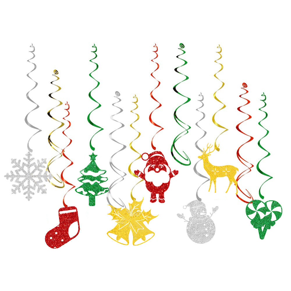 Christmas paper latte art letter bunting party decoration banner holiday supplies (minimum batch of 30 pieces)