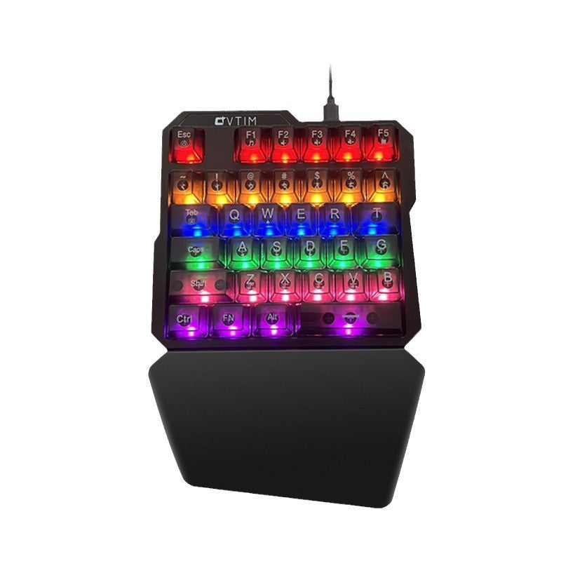 K109 單手遊戲機械鍵盤 左手小鍵盤手機遊戲外接鍵盤