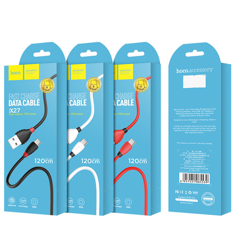 HOCO X27 is suitable for Apple charging data cable iPhone12/13 Android type-c fast charging cable