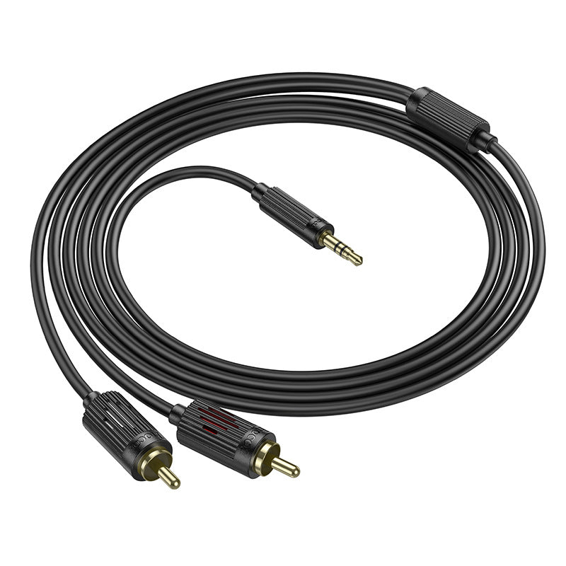 HOCO UPA28 new one-to-two 3.5mm to dual Lotus RCA audio cable adapter wiring speaker computer
