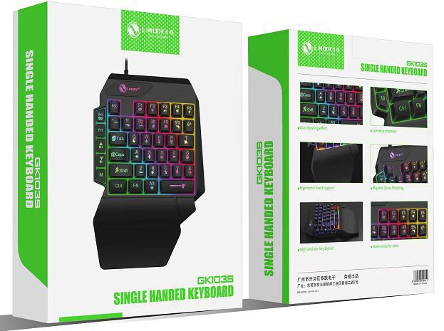 K109 單手遊戲機械鍵盤 左手小鍵盤手機遊戲外接鍵盤