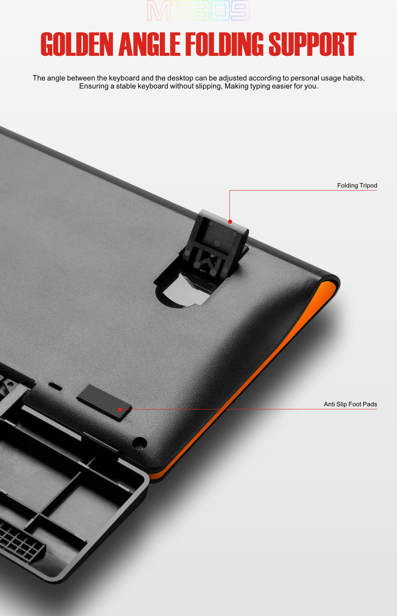 douni MT809真機械鍵鼠套裝,電競辦公雙用,可拆手託,炫彩外觀