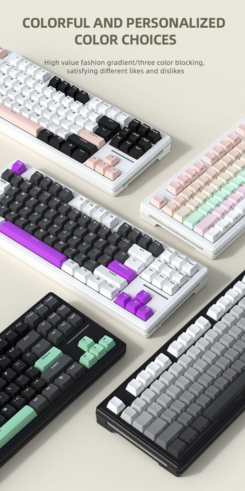 Technology M87 是一款三模無線藍牙機械鍵盤,也支持有線連接,具備 RGB 效果,採用 gasket 結構且支持熱插拔,可客製化,適用於遊戲場景