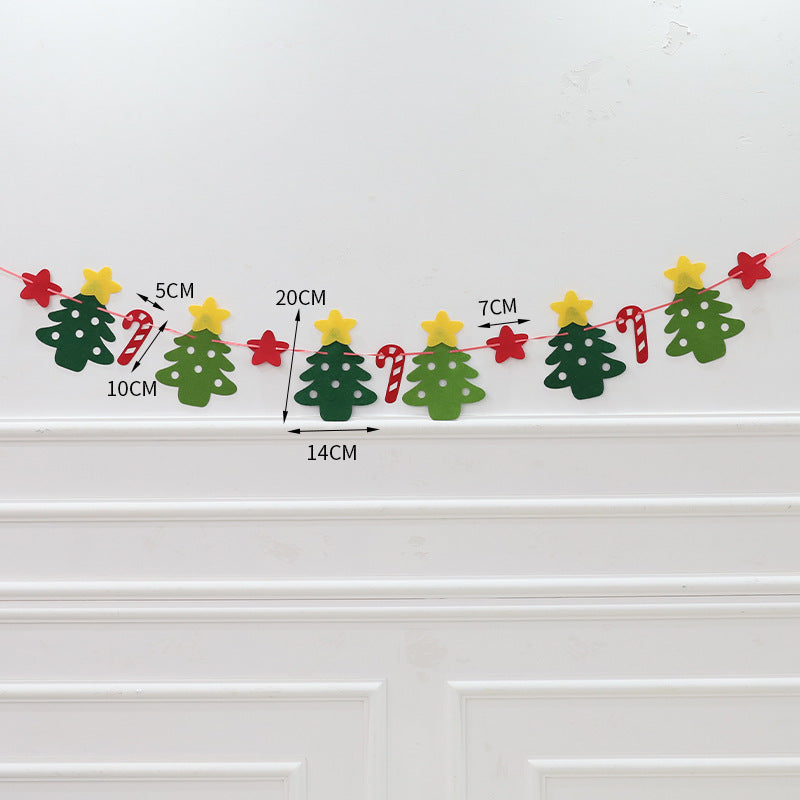 Flag Old Man Wholesale Happy Decoration Christmas Non-Woven Pendant Socks Mall Bla Christmas Santa (Minimum Batch of 12 Pieces)