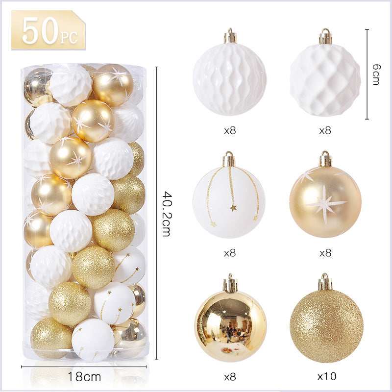 Christmas special-shaped painted 6CM electroplated Christmas ball tree top star Christmas hanging ornaments Christmas ball set