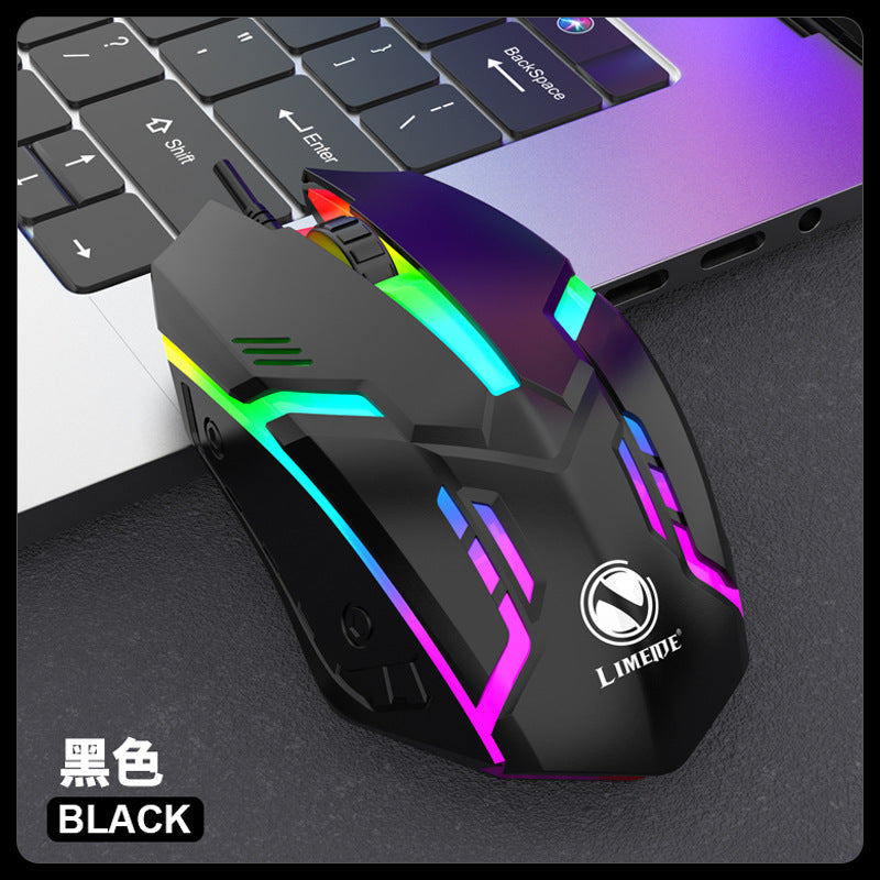 LIMEIDE S1 電競有線鼠標,USB 接口,加重設計,適用於筆記本電腦,是 CF、LOL 等遊戲的大鼠標