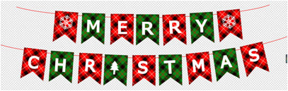 Christmas flag decoration supplies colorful flags pennants hanging flags Christmas party shopping mall scene decoration wholesale (minimum batch of 10 pieces)
