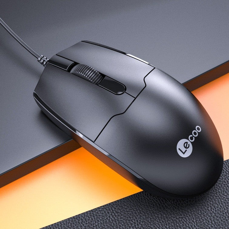 Lecoo MS101 有線光電滑鼠,USB 接口,適用於筆記型電腦、桌上型電腦,可用於商務、辦公室、遊戲