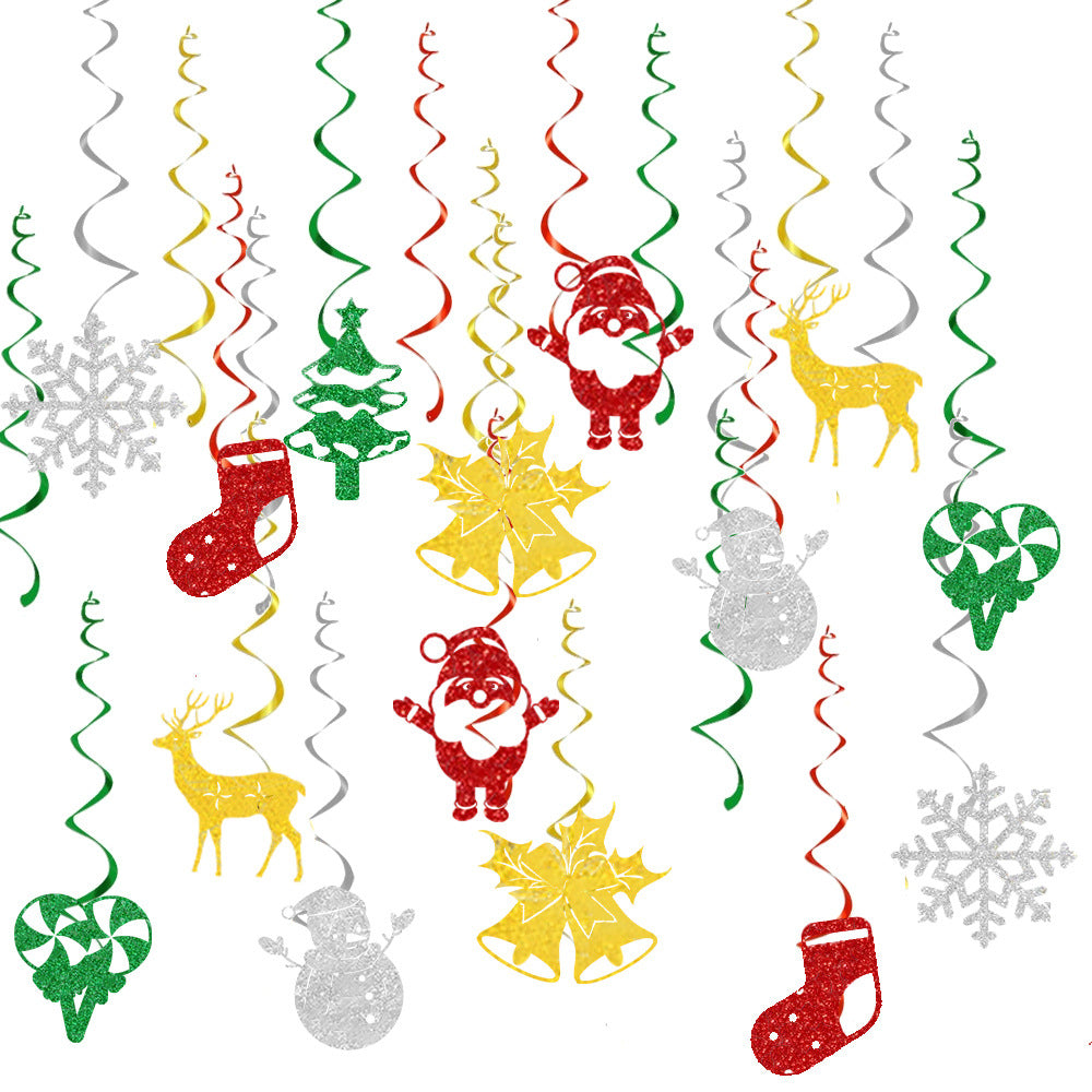 Christmas paper latte art letter bunting party decoration banner holiday supplies (minimum batch of 30 pieces)