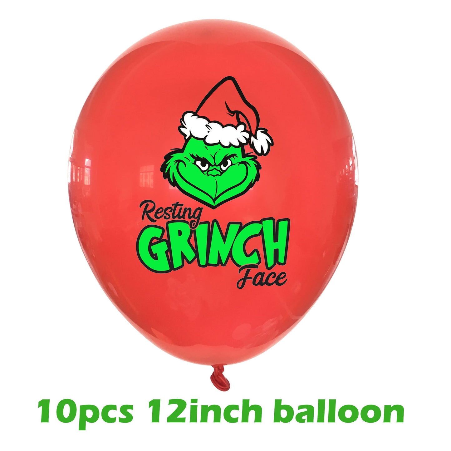 Grinch theme decoration Christmas party flag banner balloon birthday cake insert set (minimum batch of 2 sets)
