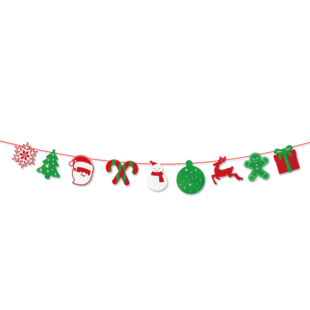Christmas flags, Christmas decoration flags, felt flags, non-woven banners, Christmas decorations, party supplies (minimum batch of 30 pieces)