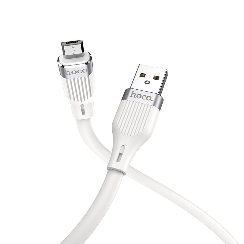 HOCO U72 silicone charging data cable is suitable for Apple iPhone Android type-c durable fast charging