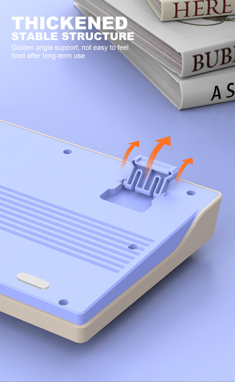 K-Snake K98 藍牙無線雙模鍵盤,機械手感,適用於臺式機、筆記本,辦公商務發光款