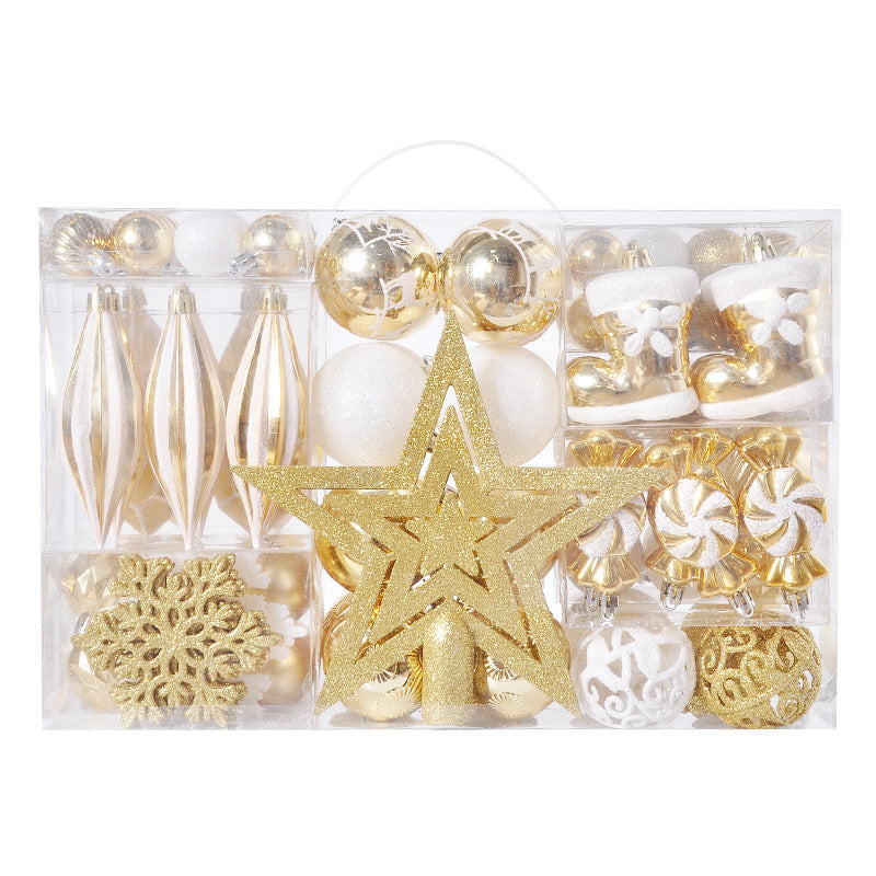 Christmas tree package Christmas 128pet Christmas ball 6cm set golden Christmas ball set ball