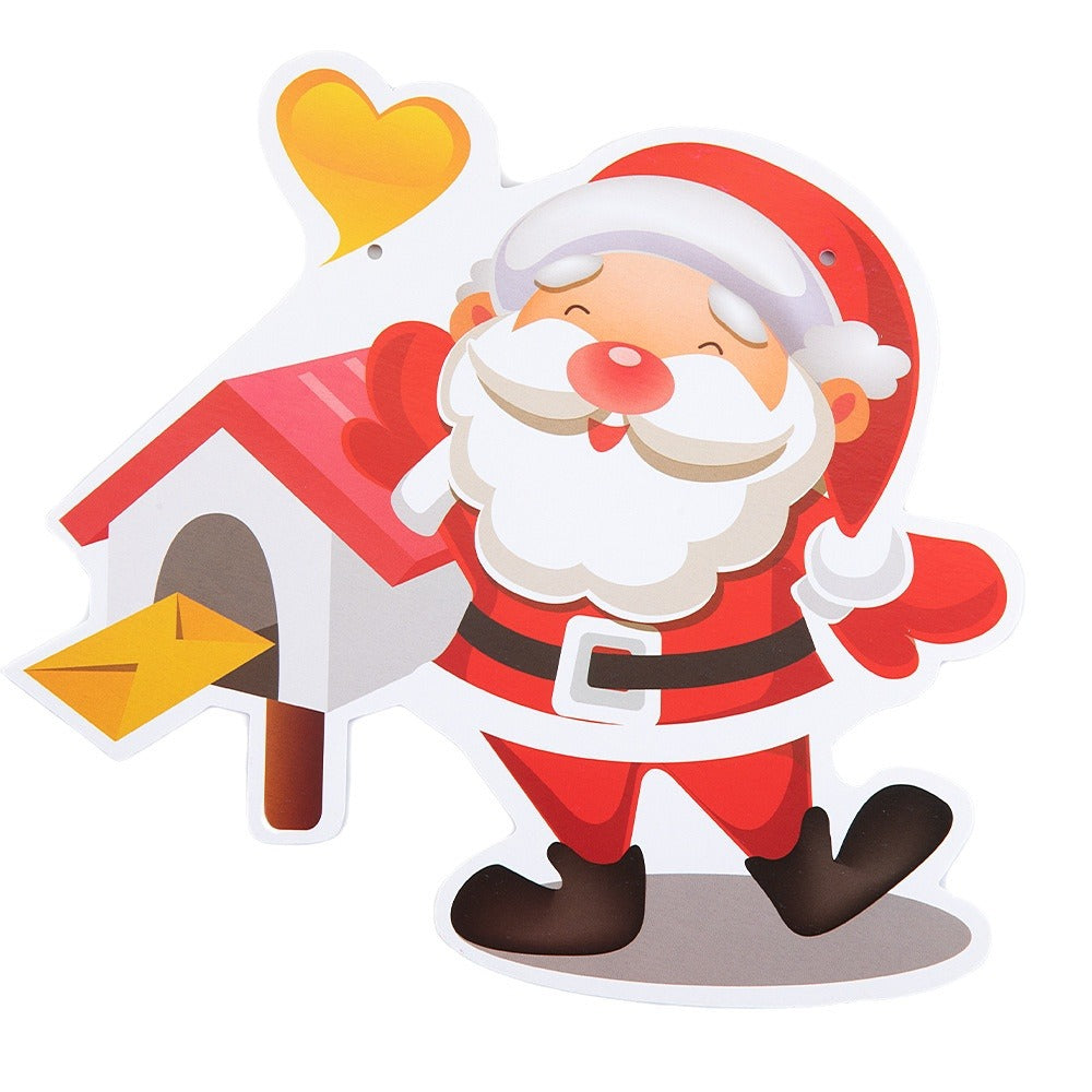 Christmas Paper Flag Merry Christmas Festive Atmosphere Decoration 3 Meter Pendant Decoration Wholesale (Minimum 10 pieces)