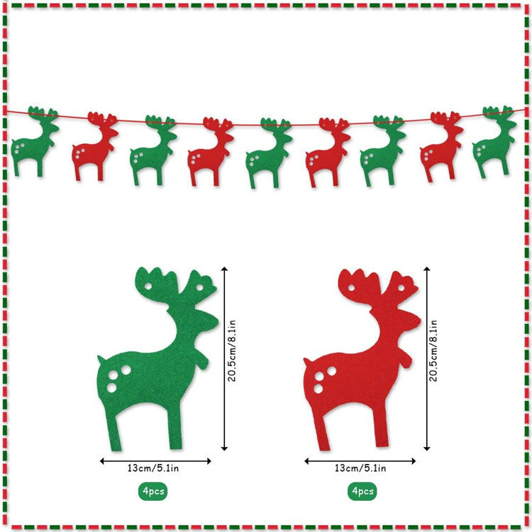Christmas felt flags, non-woven fabric hanging flags, decorative supplies, Christmas tree pendants (minimum batch of 100 pieces)
