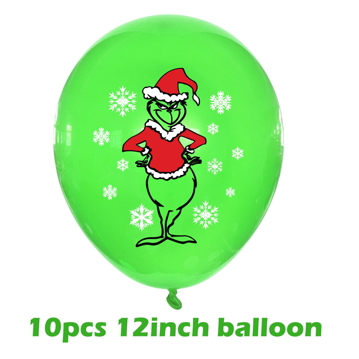 Grinch theme decoration Christmas party flag banner balloon birthday cake insert set (minimum batch of 2 sets)