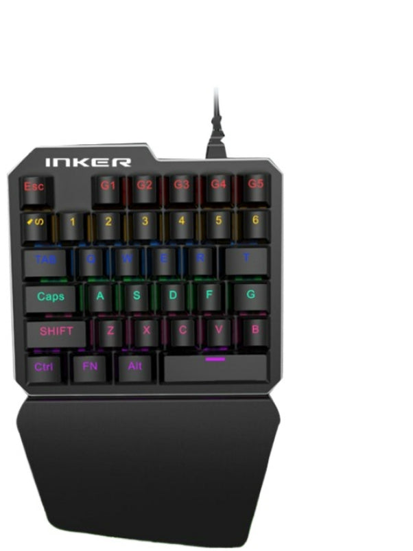 K109 單手遊戲機械鍵盤 左手小鍵盤手機遊戲外接鍵盤