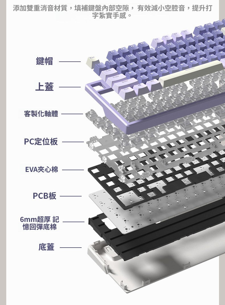 Technology X87 機械鍵盤,87 鍵,有線連接,支持 RGB 燈效,電競遊戲、辦公兩用。具備客製化、熱插拔、鍵線分離特點