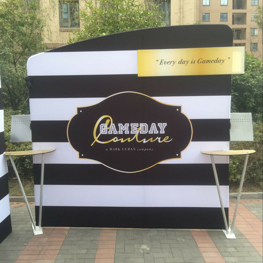 10ft 便攜式 貿易展覽展示彈出式展台展台 帶電視支架 全部包含