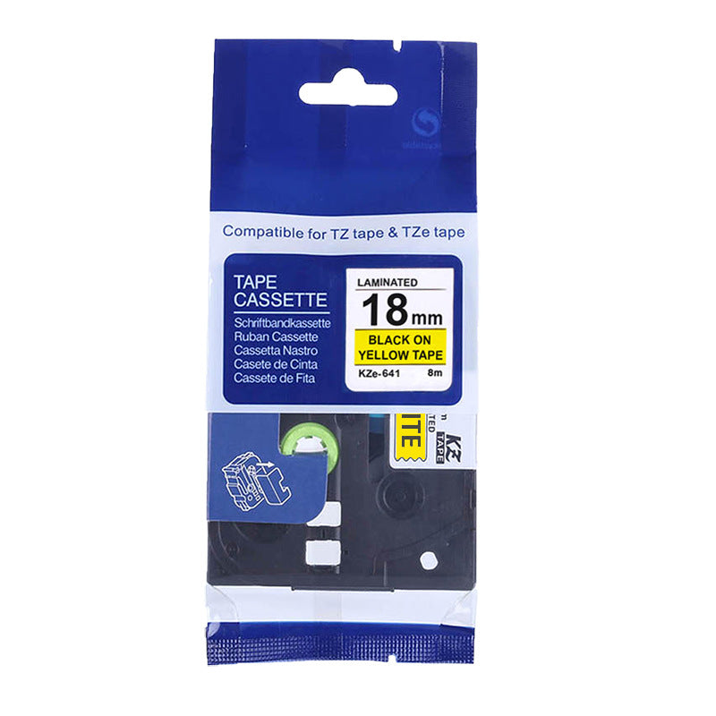 適用Brother 標籤機色帶18mm6 9 12 PT-E100B/E300/D210打印紙標籤帶