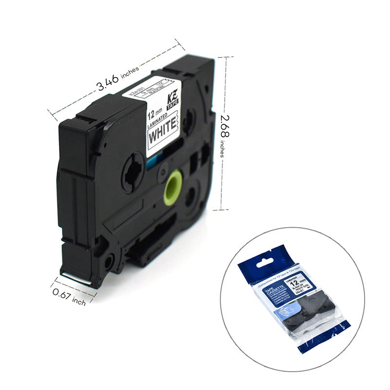 適用Brother 標籤機色帶36mm12 18 24 PT-9700/P900/P950打印紙標籤帶